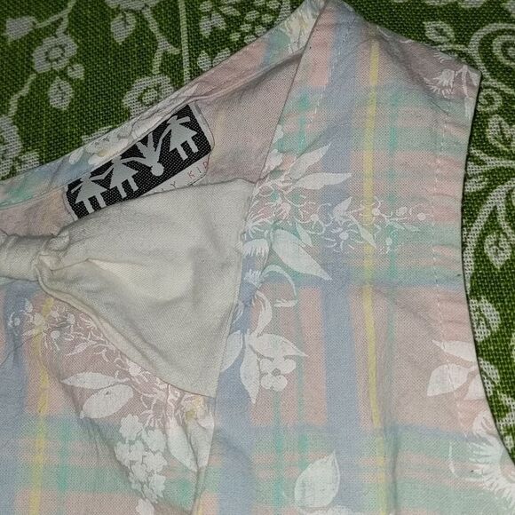 Disorderly kids vintage pastel‎ plaid and floral print dress size 12 - Picture 5 of 6